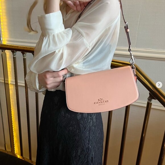 NWT COACH Andrea Shoulder Bag - Refined calf leather - CT768 Faded Blush $378